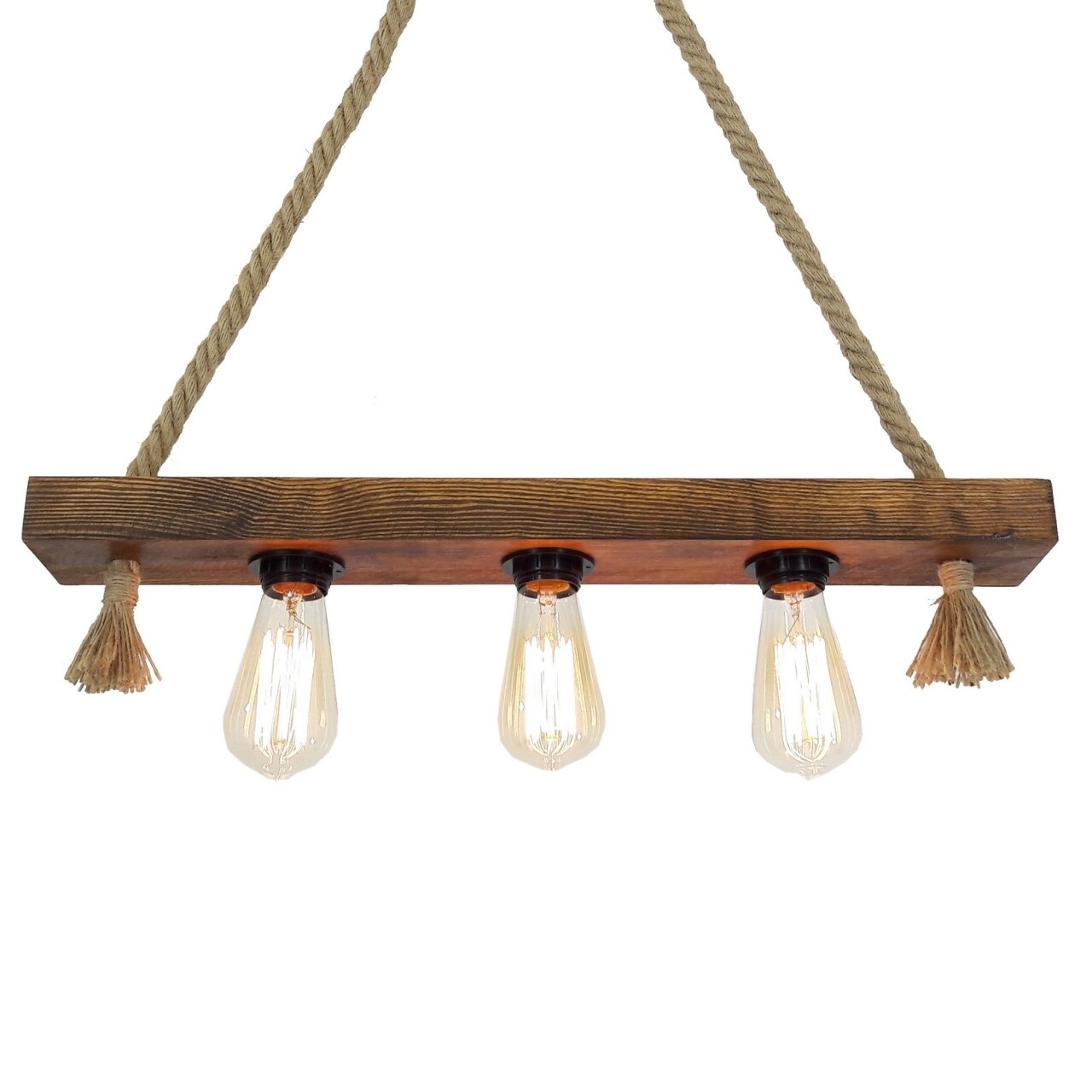Candelabru All Design, handmade, 10x60x60 cm, Walnut - imagine 7